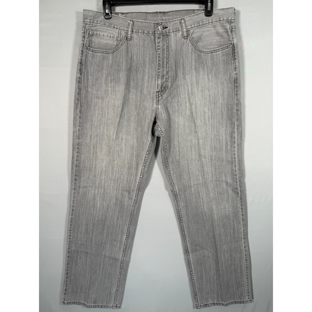 Levi's 505 Jeans Men Gray Denim Straight Rise 13" Tag 40x30(38x30) Cotton‎